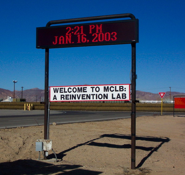 Marine Corps Logistics Base, Barstow, California - Gate 1 Message Center - Alpha Eclipse 2600 - 32x192 Red - Sold by Alpha-American Programmable Signs