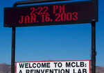 Marine Corps Logistics Base, Barstow, California - Gate 1 Entry Sign - AlphaEcipse 2601 32x192