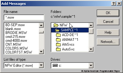 Software-AlphaNet-Add Messages
