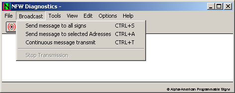 Software-AlphaNet-Diagnostics-Broadcast-Menu