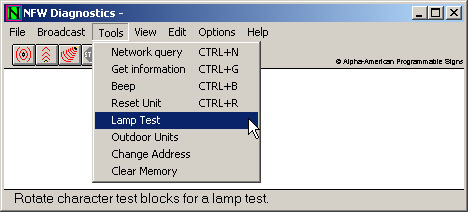 Software-AlphaNet-Diagnostics-Lamp-Test